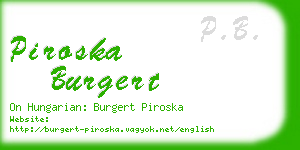 piroska burgert business card